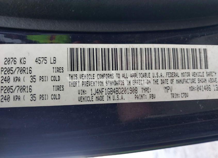 Photo 9 of 2011 Jeep Patriot SPORT (VIN 1J4NF1GB4BD201908)