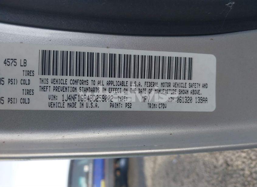 Photo 9 of 2011 Jeep Patriot SPORT (VIN 1J4NF1GB4BD259002)