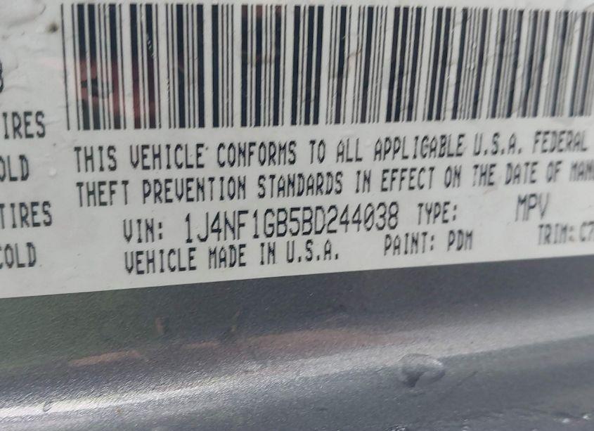 Photo 9 of 2011 Jeep Patriot SPORT (VIN 1J4NF1GB5BD244038)