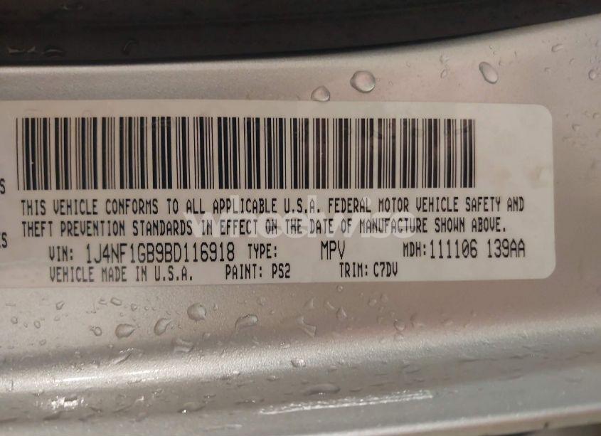 Photo 9 of 2011 Jeep Patriot SPORT (VIN 1J4NF1GB9BD116918)