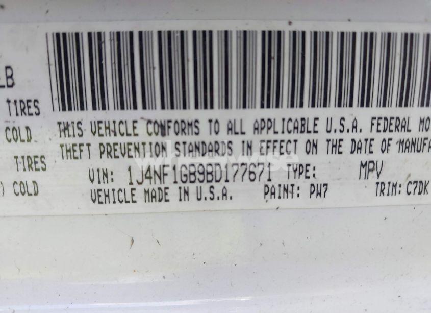 Photo 9 of 2011 Jeep Patriot SPORT (VIN 1J4NF1GB9BD177671)