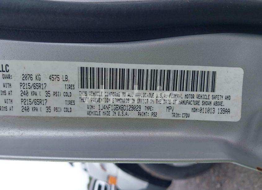 Photo 9 of 2011 Jeep Patriot SPORT (VIN 1J4NF1GBXBD129029)