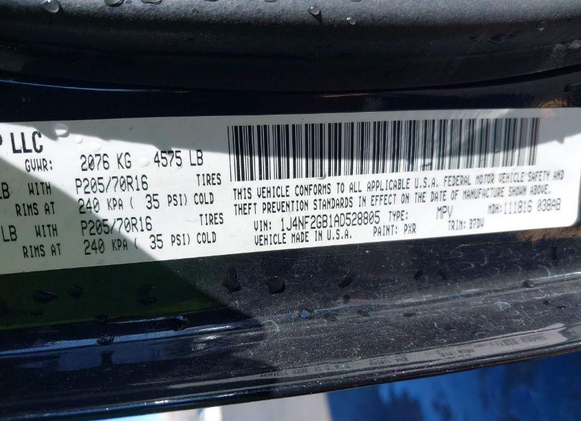 Photo 9 of 2010 Jeep Patriot SPORT (VIN 1J4NF2GB1AD528805)