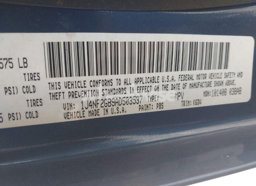 Photo 9 of 2010 Jeep Patriot SPORT (VIN 1J4NF2GB9AD503537)