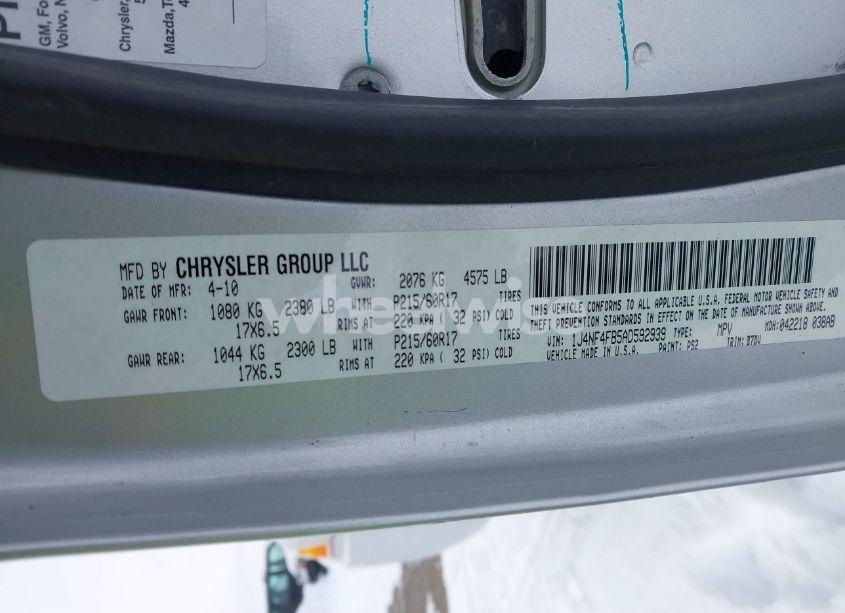 Photo 9 of 2010 Jeep Compass SPORT (VIN 1J4NF4FB5AD592939)