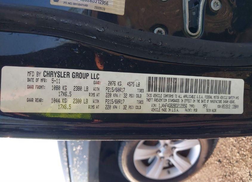 Photo 9 of 2011 Jeep Patriot LATITUDE X (VIN 1J4NF4GB2BD212956)