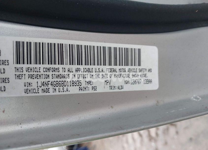 Photo 9 of 2011 Jeep Patriot LATITUDE X (VIN 1J4NF4GB6BD118935)