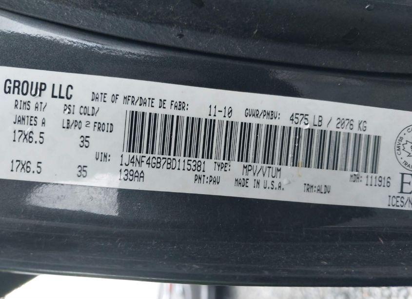 Photo 9 of 2011 Jeep Patriot LIMITED (VIN 1J4NF4GB7BD115381)