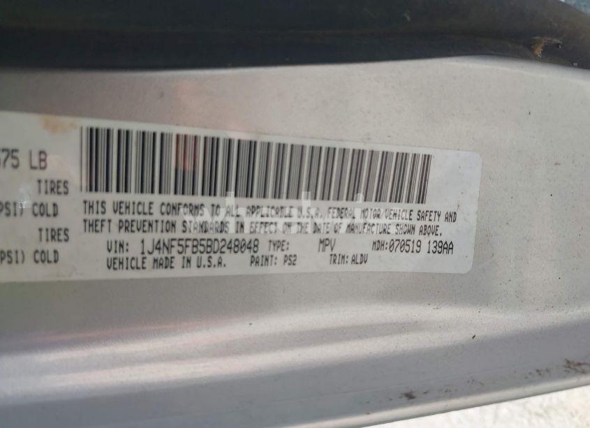 Photo 9 of 2011 Jeep Compass LIMITED (VIN 1J4NF5FB5BD248048)