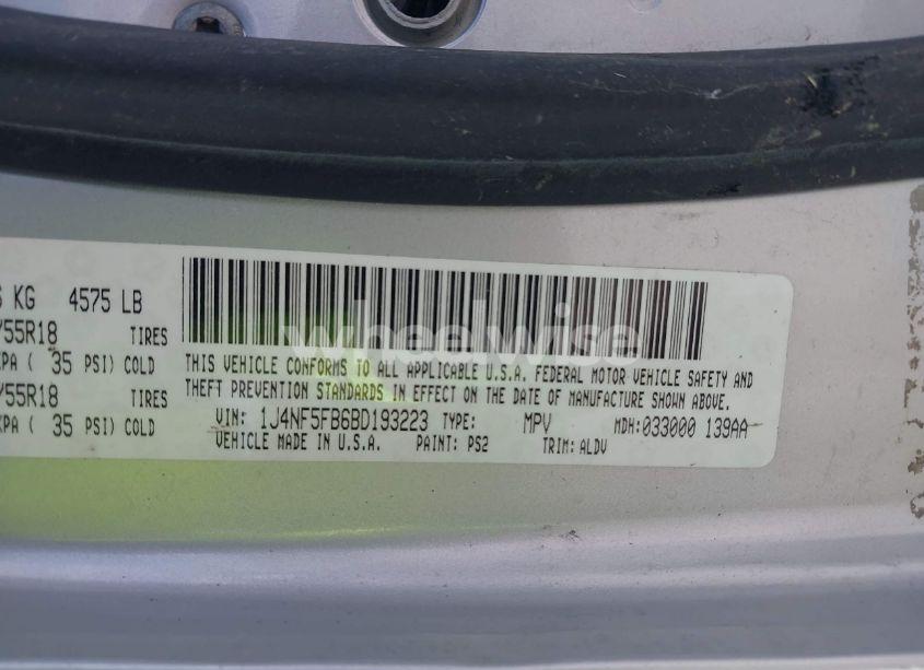 Photo 9 of 2011 Jeep Compass LIMITED (VIN 1J4NF5FB6BD193223)