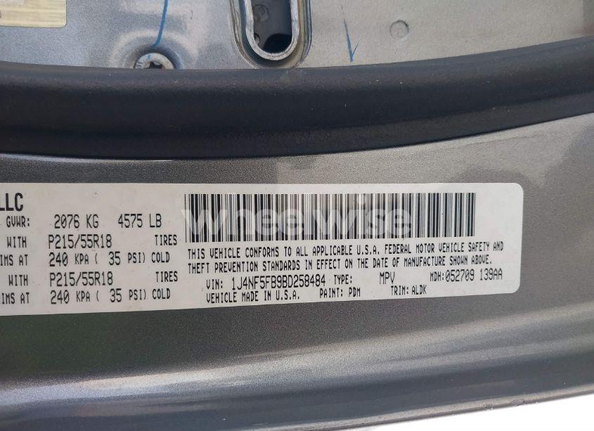 Photo 9 of 2011 Jeep Compass LIMITED (VIN 1J4NF5FB9BD258484)