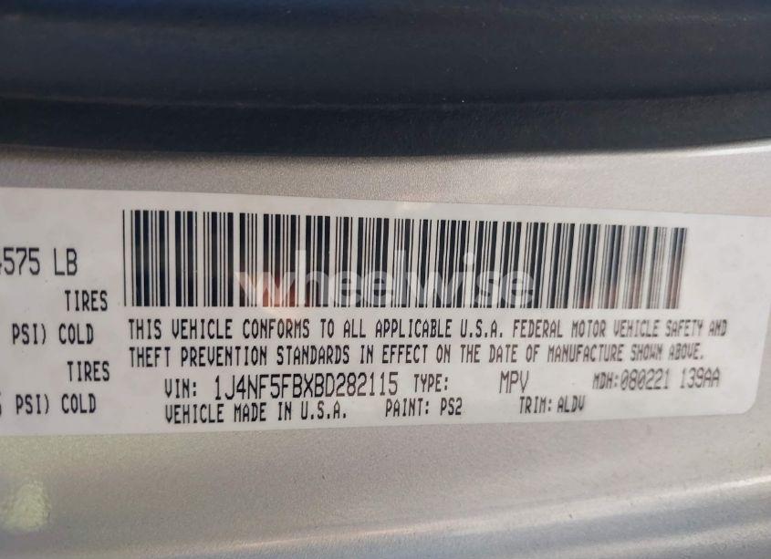 Photo 9 of 2011 Jeep Compass LIMITED (VIN 1J4NF5FBXBD282115)