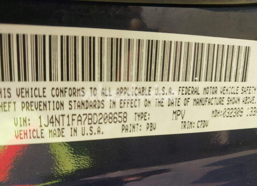 Photo 9 of 2011 Jeep Compass (VIN 1J4NT1FA7BD208658)