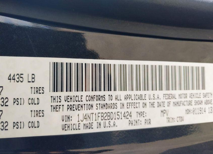 Photo 9 of 2011 Jeep Compass (VIN 1J4NT1FB2BD151424)