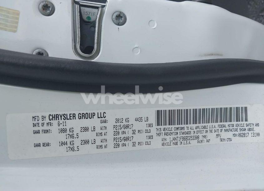 Photo 9 of 2011 Jeep Compass (VIN 1J4NT1FB6BD253308)