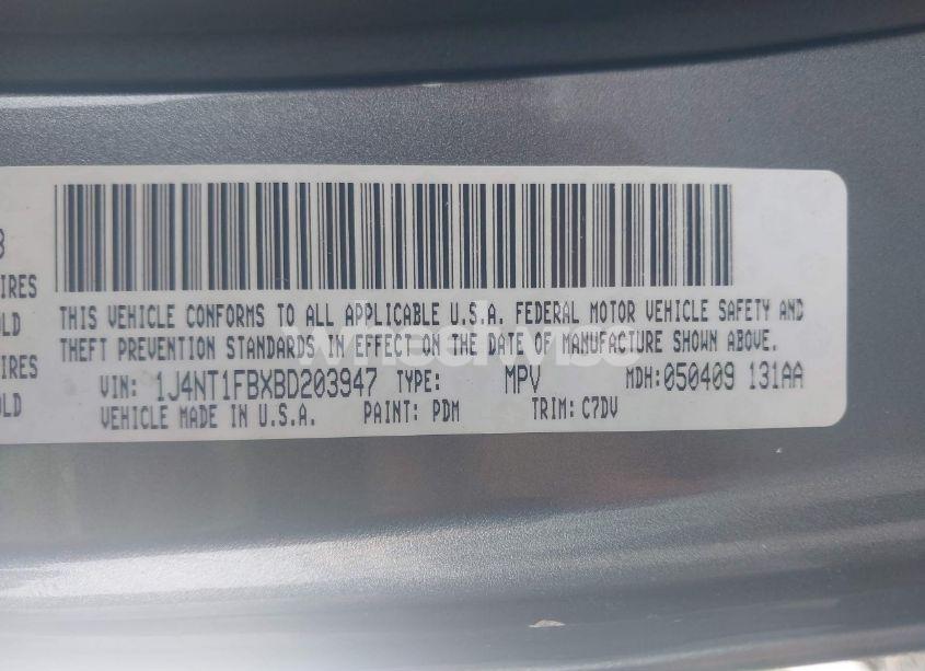 Photo 9 of 2011 Jeep Compass (VIN 1J4NT1FBXBD203947)