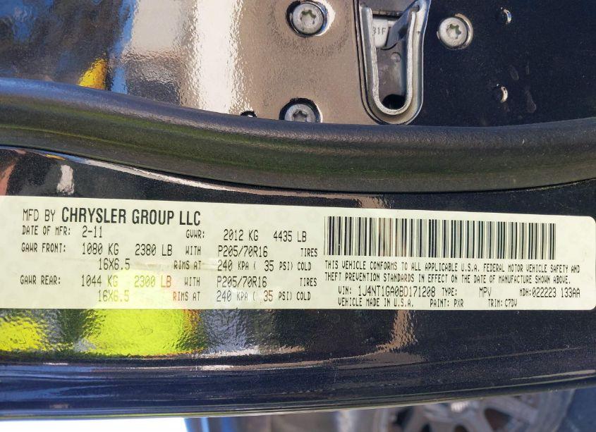 Photo 9 of 2011 Jeep Patriot SPORT (VIN 1J4NT1GA0BD171208)