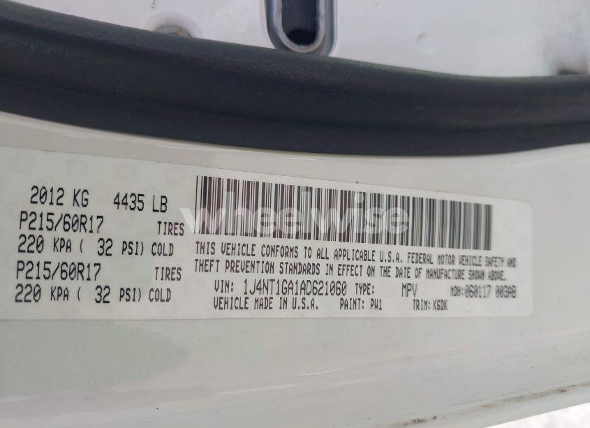 Photo 9 of 2010 Jeep Patriot SPORT (VIN 1J4NT1GA1AD621060)