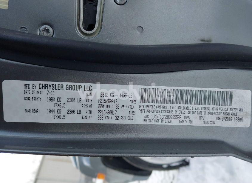 Photo 9 of 2011 Jeep Patriot SPORT (VIN 1J4NT1GA2BD285596)