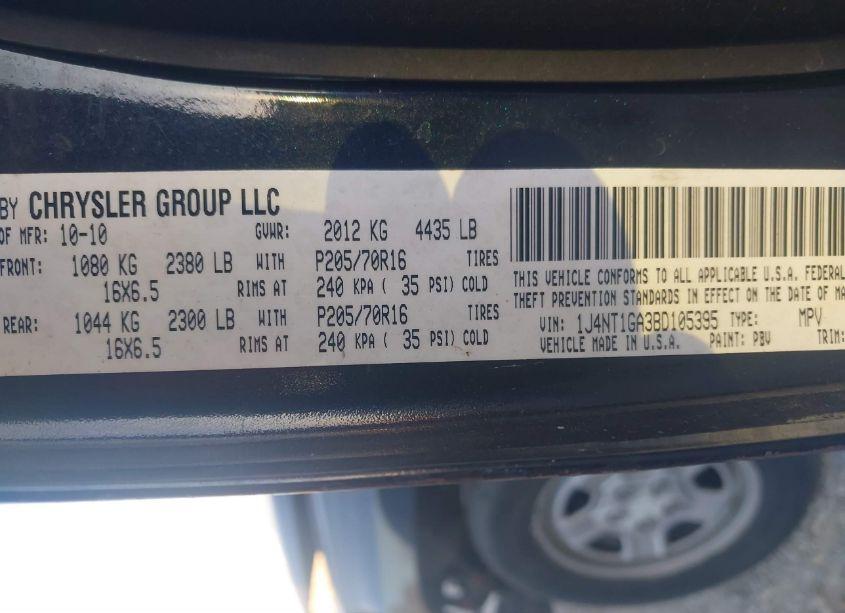 Photo 9 of 2011 Jeep Patriot SPORT (VIN 1J4NT1GA3BD105395)