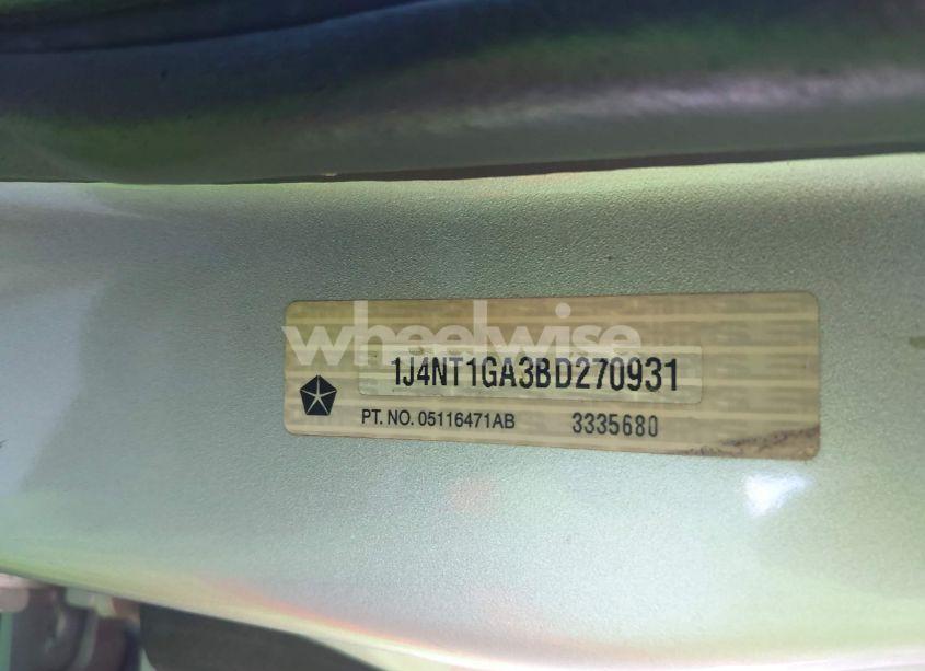 Photo 9 of 2011 Jeep Patriot SPORT (VIN 1J4NT1GA3BD270931)