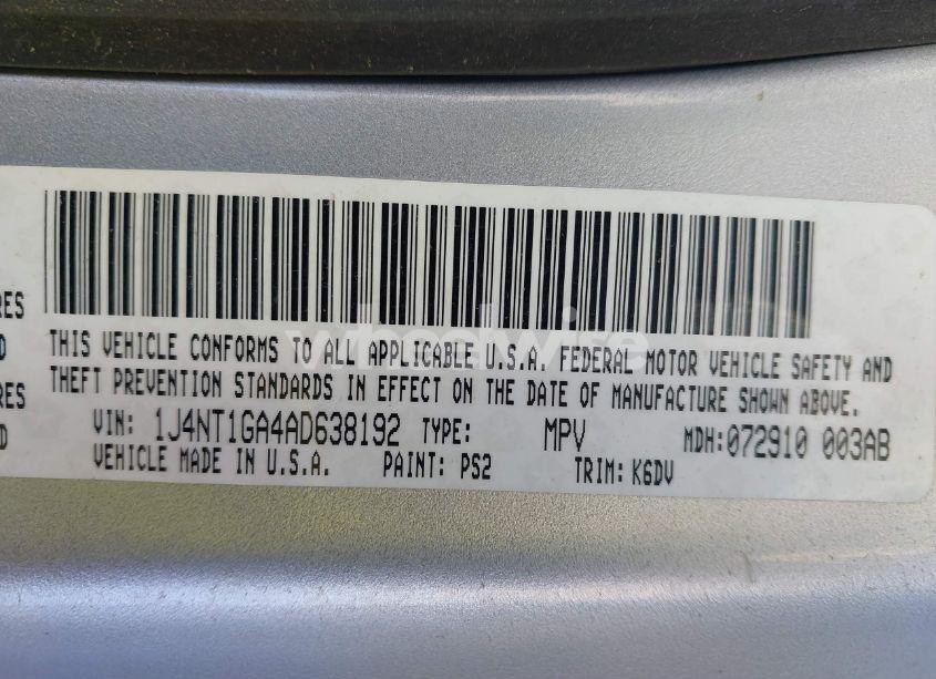 Photo 9 of 2010 Jeep Patriot SPORT (VIN 1J4NT1GA4AD638192)