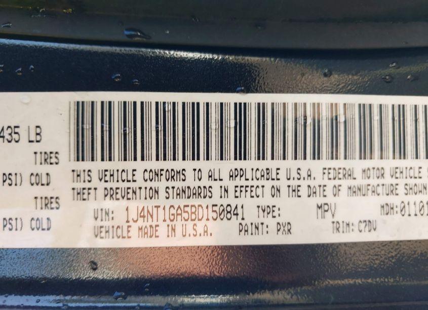 Photo 9 of 2011 Jeep Patriot SPORT (VIN 1J4NT1GA5BD150841)