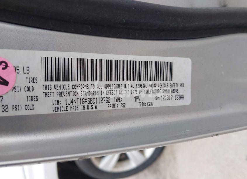 Photo 9 of 2011 Jeep Patriot SPORT (VIN 1J4NT1GA6BD112762)