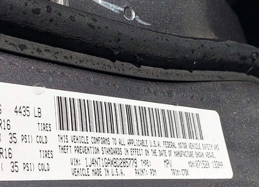 Photo 9 of 2011 Jeep Patriot SPORT (VIN 1J4NT1GAXBD285779)