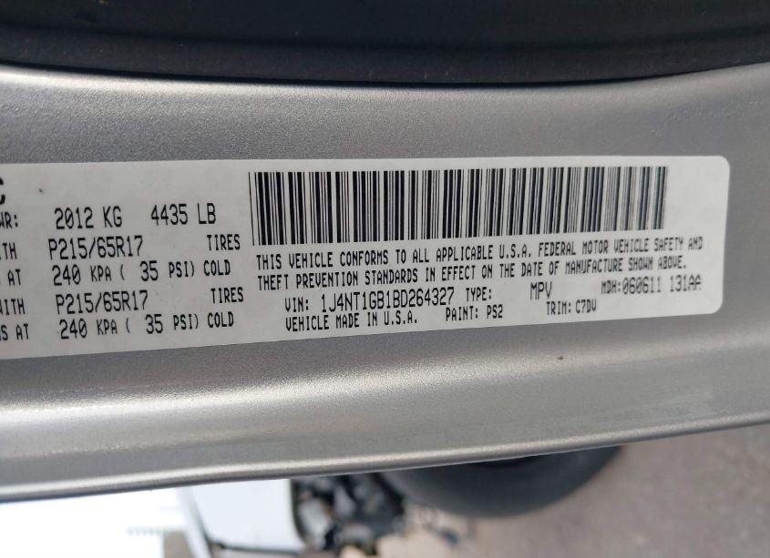 Photo 9 of 2011 Jeep Patriot SPORT (VIN 1J4NT1GB1BD264327)
