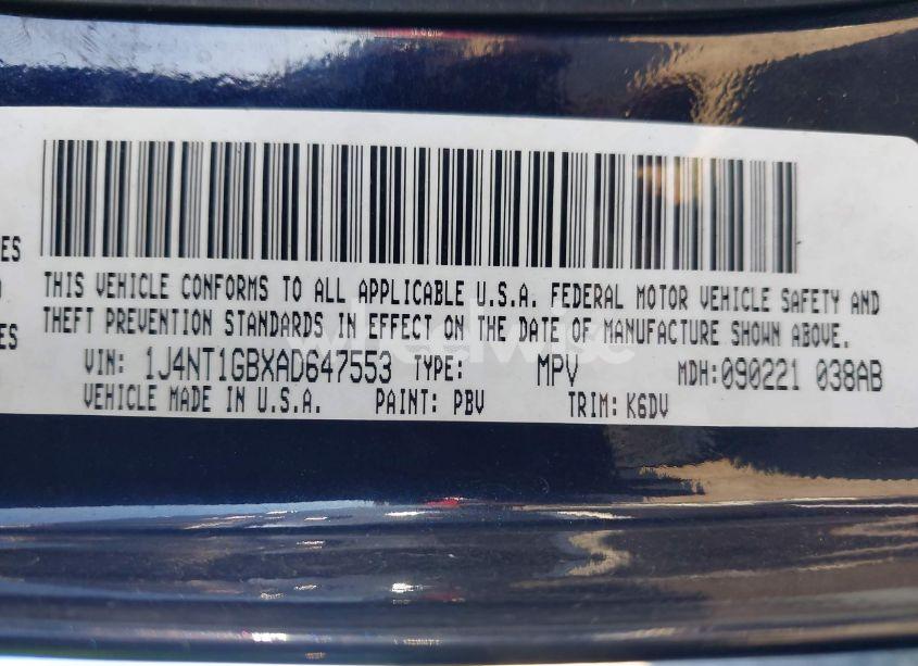 Photo 9 of 2010 Jeep Patriot SPORT (VIN 1J4NT1GBXAD647553)