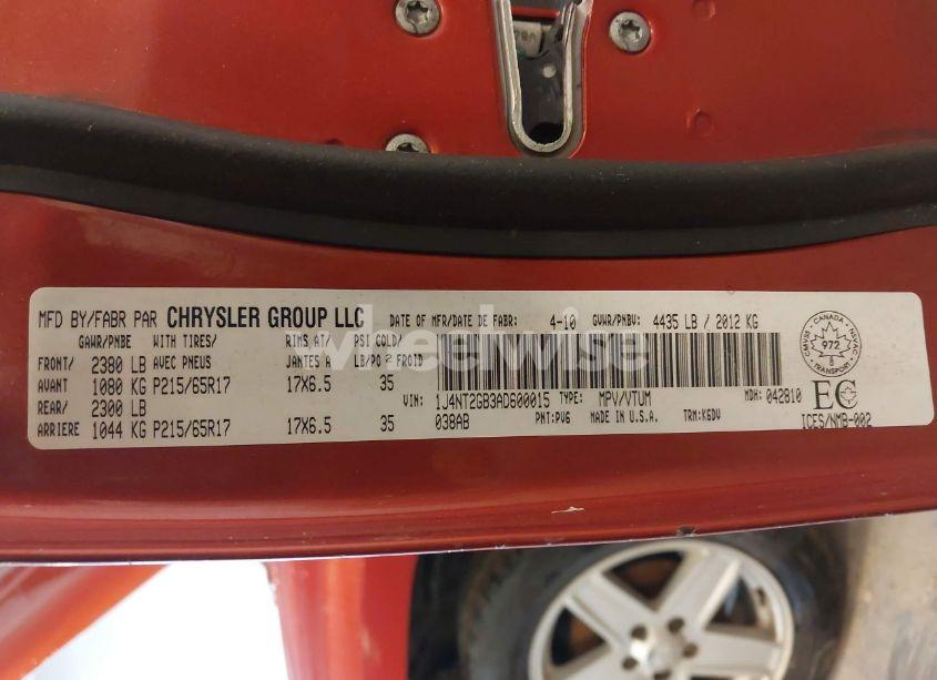 Photo 9 of 2010 Jeep Patriot SPORT/NORTH (VIN 1J4NT2GB3AD600015)