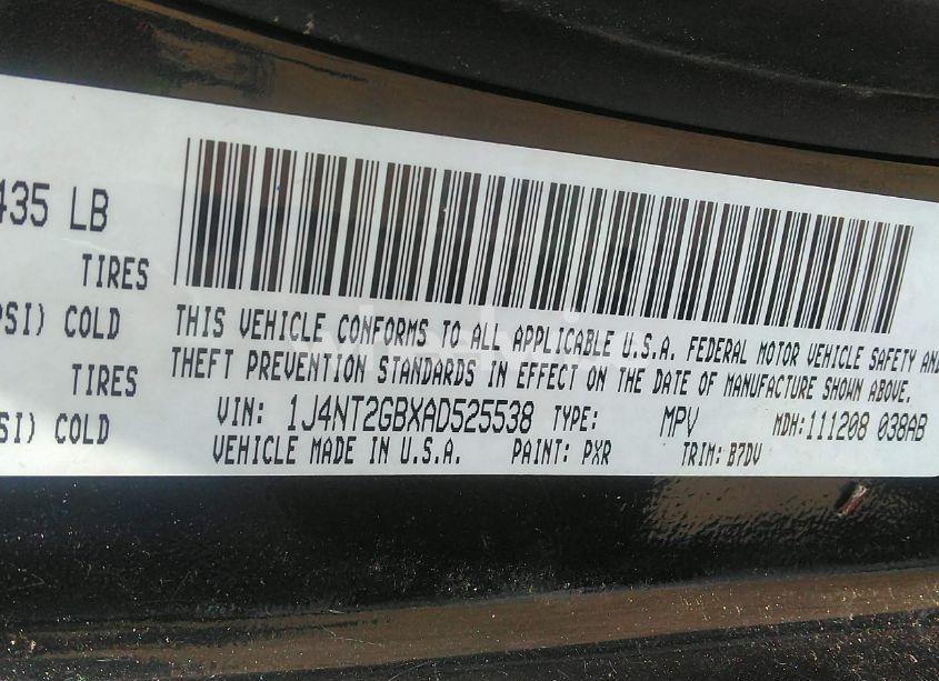 Photo 9 of 2010 Jeep Patriot SPORT (VIN 1J4NT2GBXAD525538)