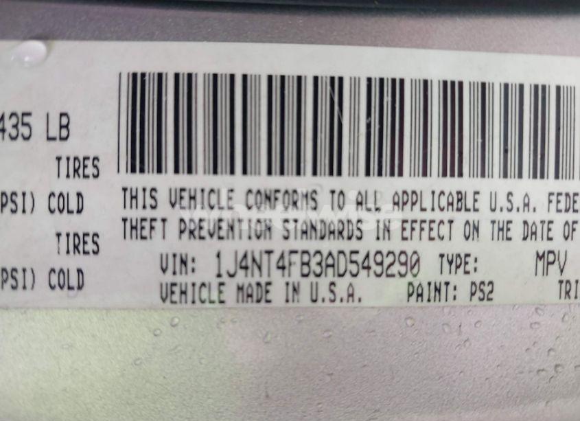 Photo 9 of 2010 Jeep Compass SPORT (VIN 1J4NT4FB3AD549290)