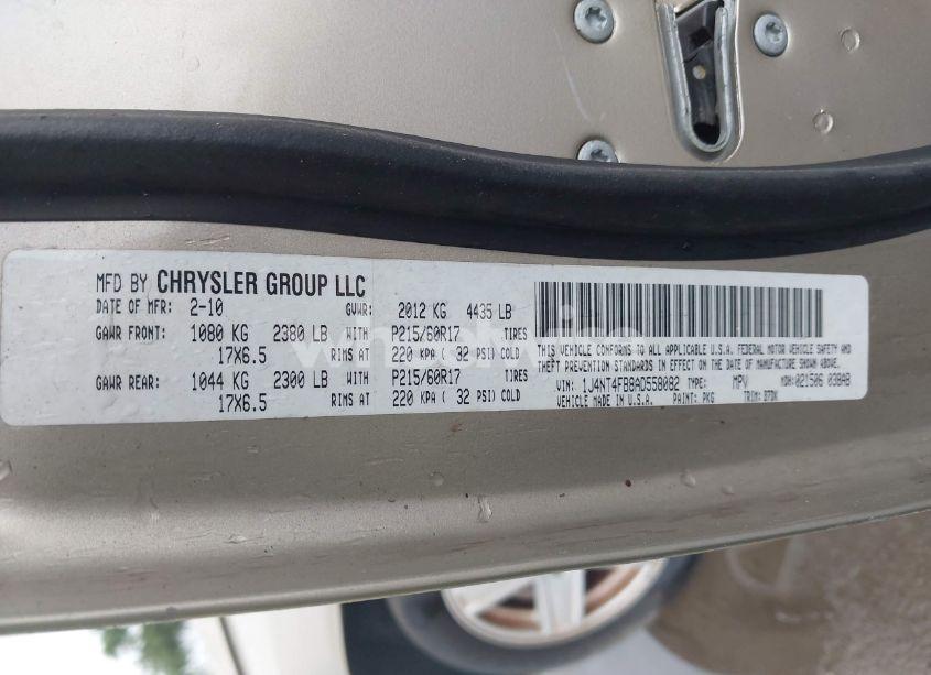 Photo 9 of 2010 Jeep Compass SPORT (VIN 1J4NT4FB8AD558082)