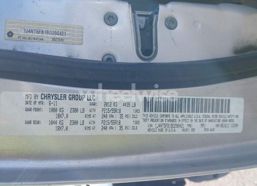 Photo 9 of 2011 Jeep Compass LIMITED (VIN 1J4NT5FB1BD290421)