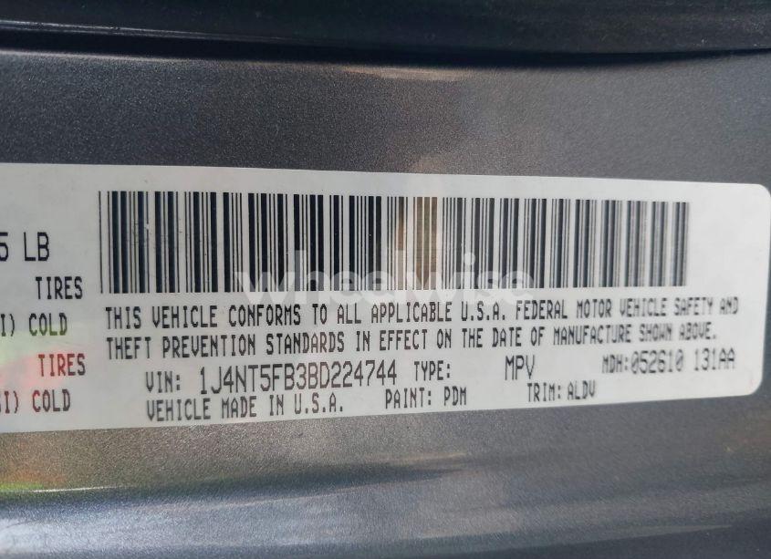 Photo 9 of 2011 Jeep Compass LIMITED (VIN 1J4NT5FB3BD224744)