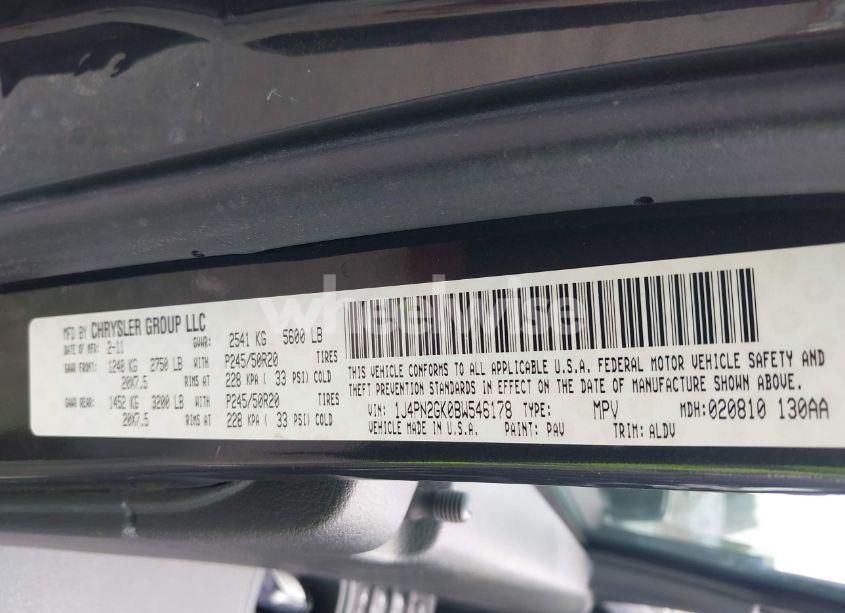 Photo 9 of 2011 Jeep Liberty SPORT (VIN 1J4PN2GK0BW546178)