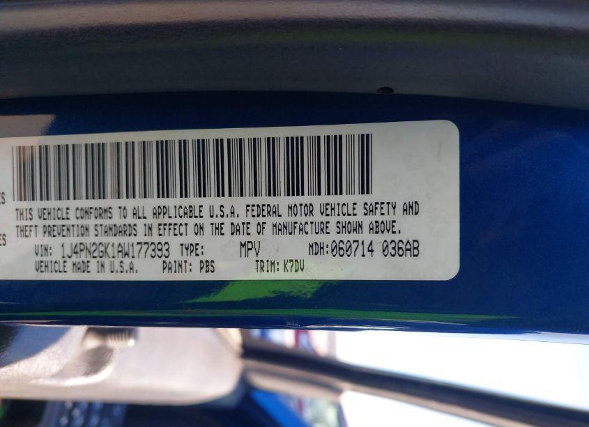 Photo 9 of 2010 Jeep Liberty SPORT (VIN 1J4PN2GK1AW177393)