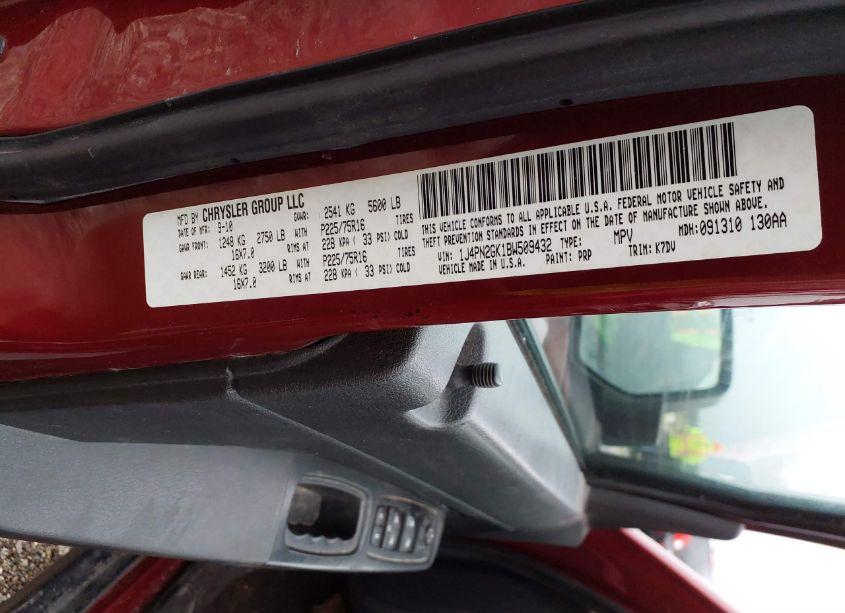 Photo 9 of 2011 Jeep Liberty SPORT (VIN 1J4PN2GK1BW509432)