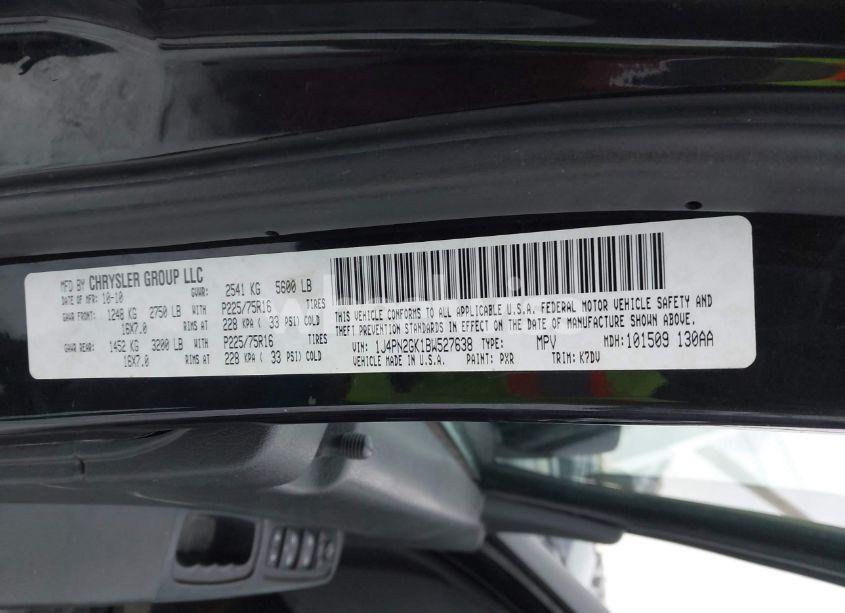 Photo 9 of 2011 Jeep Liberty SPORT (VIN 1J4PN2GK1BW527638)