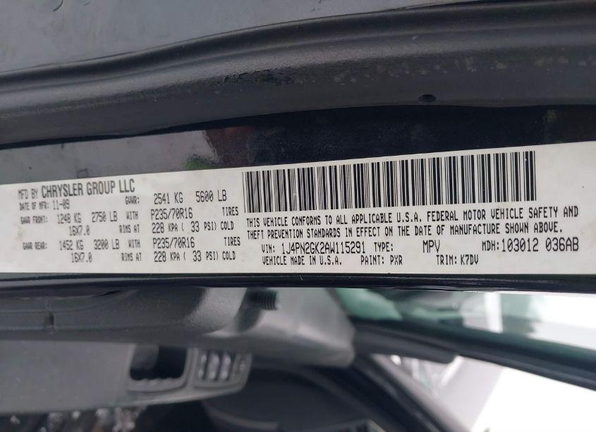 Photo 9 of 2010 Jeep Liberty SPORT (VIN 1J4PN2GK2AW115291)