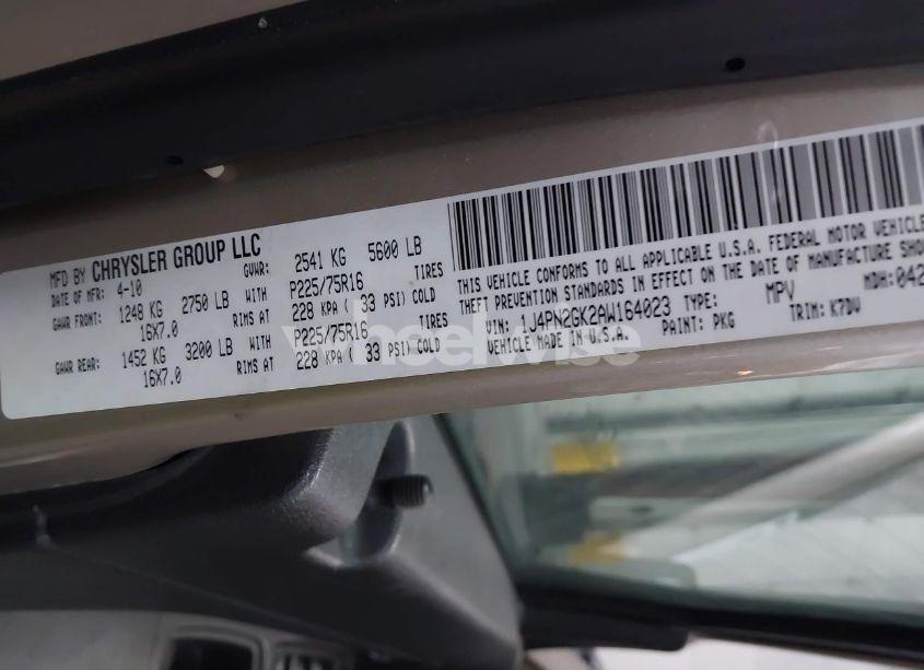 Photo 9 of 2010 Jeep Liberty SPORT (VIN 1J4PN2GK2AW164023)