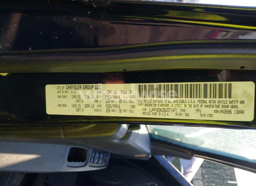 Photo 9 of 2011 Jeep Liberty SPORT (VIN 1J4PN2GK2BW571471)