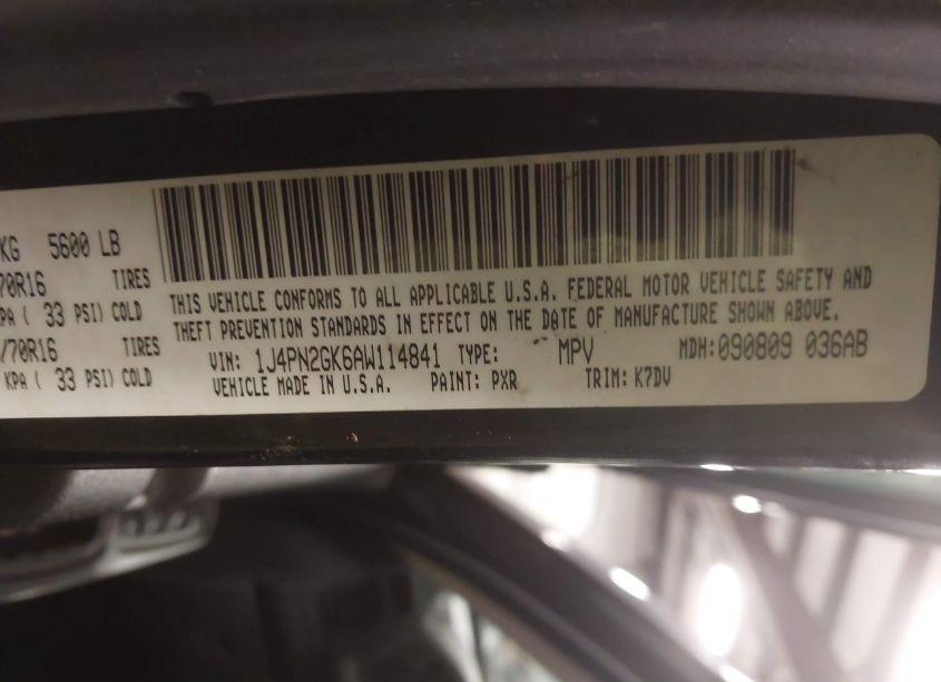 Photo 9 of 2010 Jeep Liberty SPORT (VIN 1J4PN2GK6AW114841)
