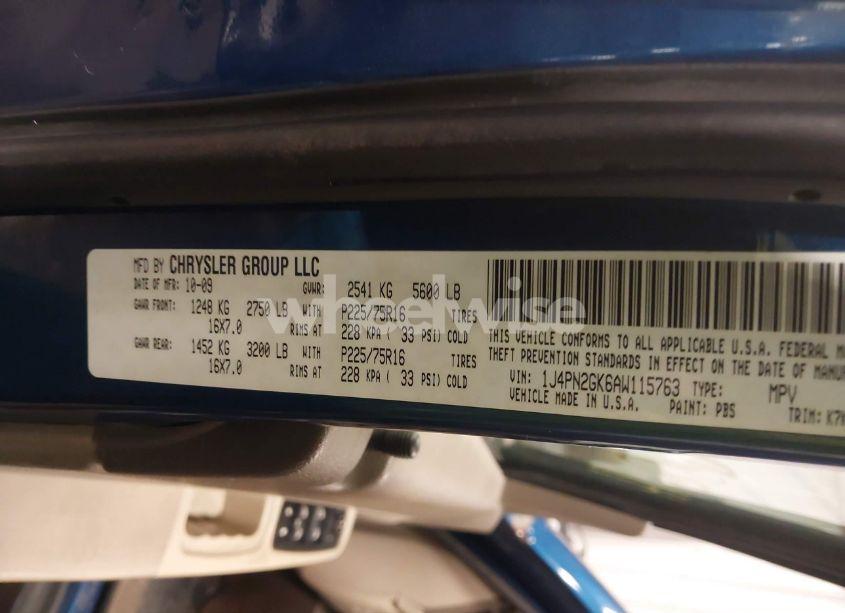 Photo 9 of 2010 Jeep Liberty SPORT (VIN 1J4PN2GK6AW115763)