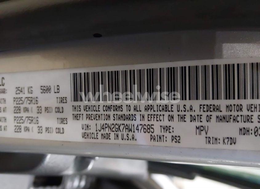 Photo 9 of 2010 Jeep Liberty SPORT (VIN 1J4PN2GK7AW147685)