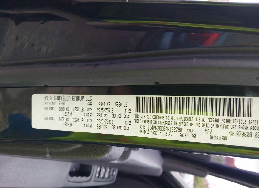 Photo 9 of 2010 Jeep Liberty SPORT (VIN 1J4PN2GK8AW182798)