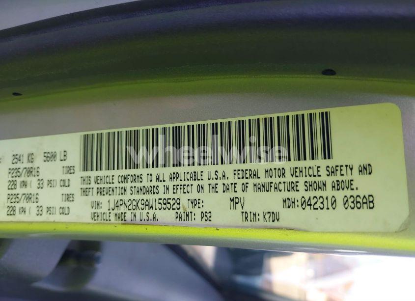 Photo 9 of 2010 Jeep Liberty SPORT (VIN 1J4PN2GK9AW159529)