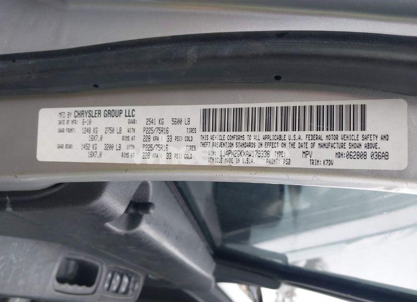 Photo 9 of 2010 Jeep Liberty SPORT (VIN 1J4PN2GKXAW179336)